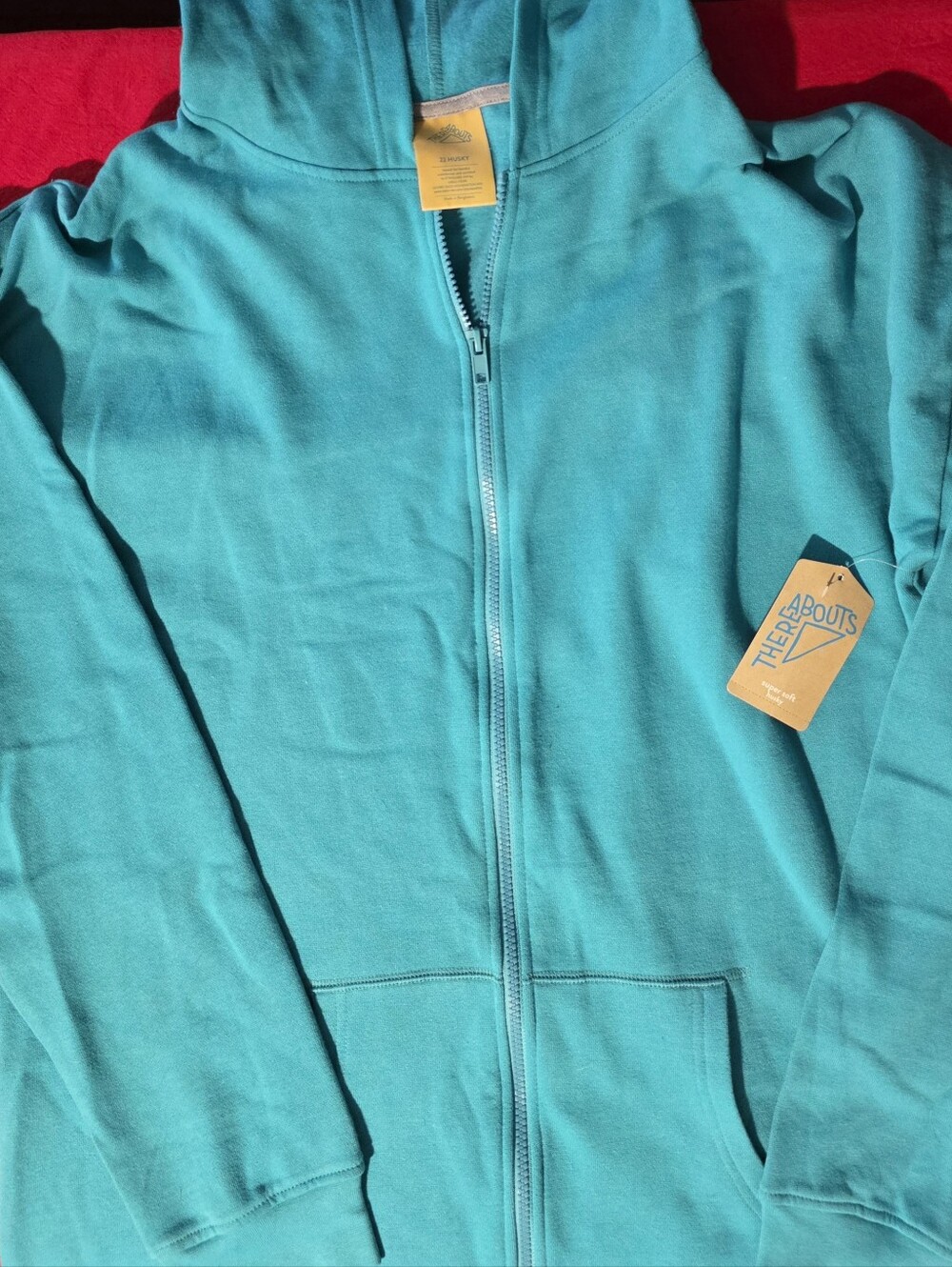 Therabouts Kids Zip-Up Hoodie in Teal